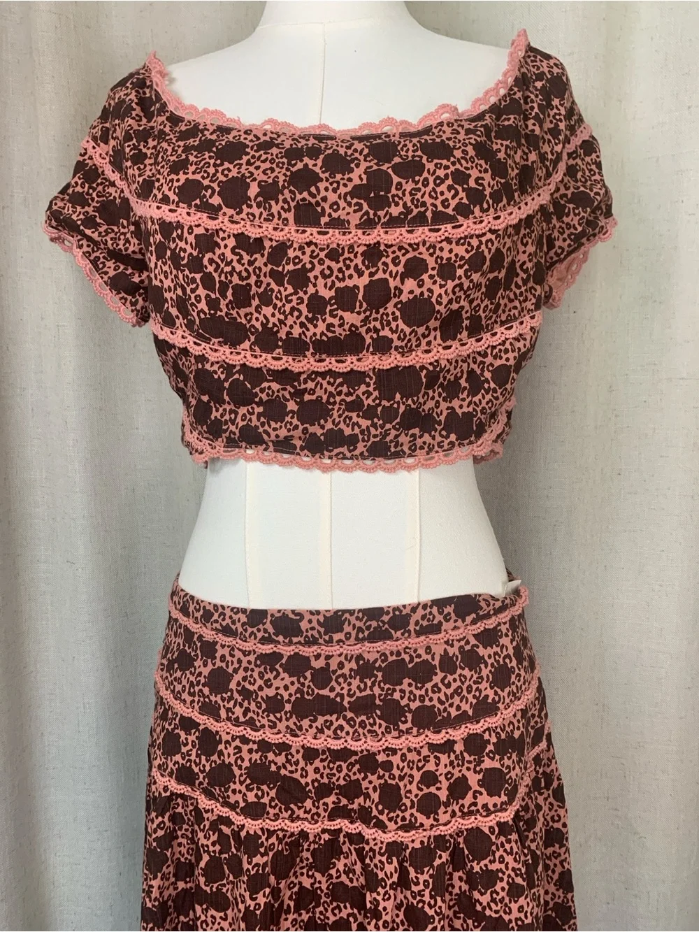 Anthropologie NWT Two-Piece Matching Set Top 4 Skirt 6